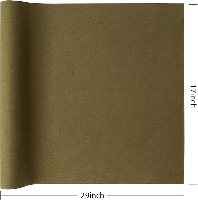 Wooqu Book Cloth, Fabric Surface and Paper Backed, Easy to Use, Strong, 17x29”, for Book Binding, Seaweed