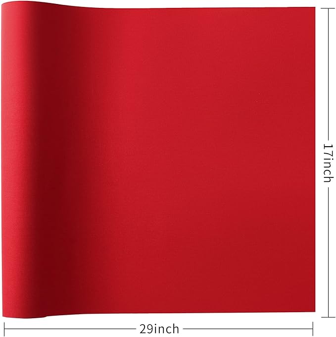 Wooqu Book Cloth, Fabric Surface and Paper Backed, Easy to Use, Strong, 17x29”, for Book Binding, Red