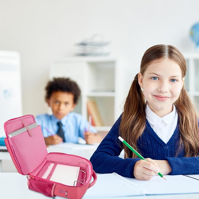 Zipper Binder 700-Sheet Capacity Multiple Pockets & Storage Organizer Detachable Backpack Straps & Shoulder Use