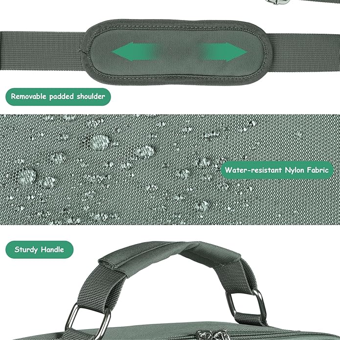 Zipper Binder 3 Ring, 500 Sheets Capacity, 2 Inch Binder with Shoulder Strap Fits for 14 Inch Laptop School and Office