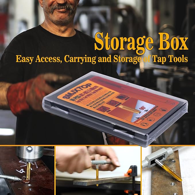 10pcs Micro Metric Taps Bits Set with 1Pc Tap Wrench,M1-M3.5 Mini Machine Screw Tap Set, Small Thread Screws Tapping Bits Tool