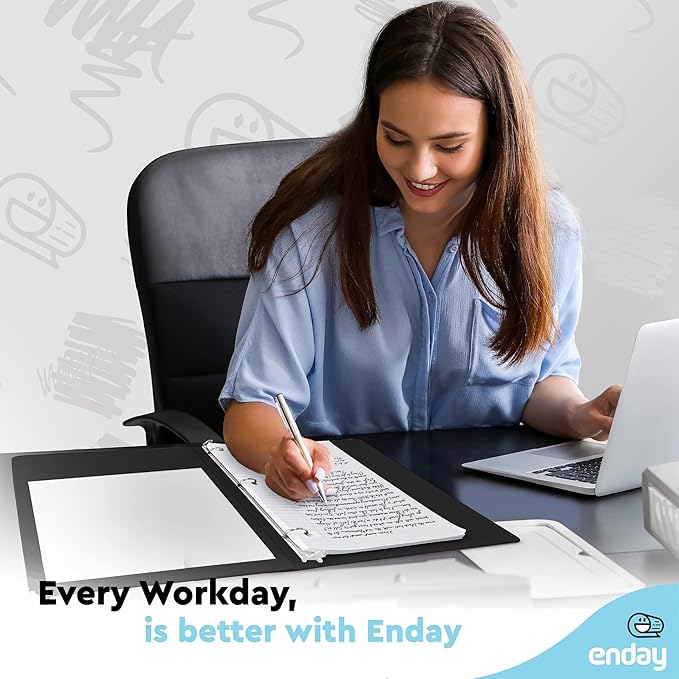 ½ Inch 3 Ring Binder .5 inch Black Clear View Cover with 2 Inside Pockets, Colored School Supplies Office and Home Binders, 6 Pack – by Enday