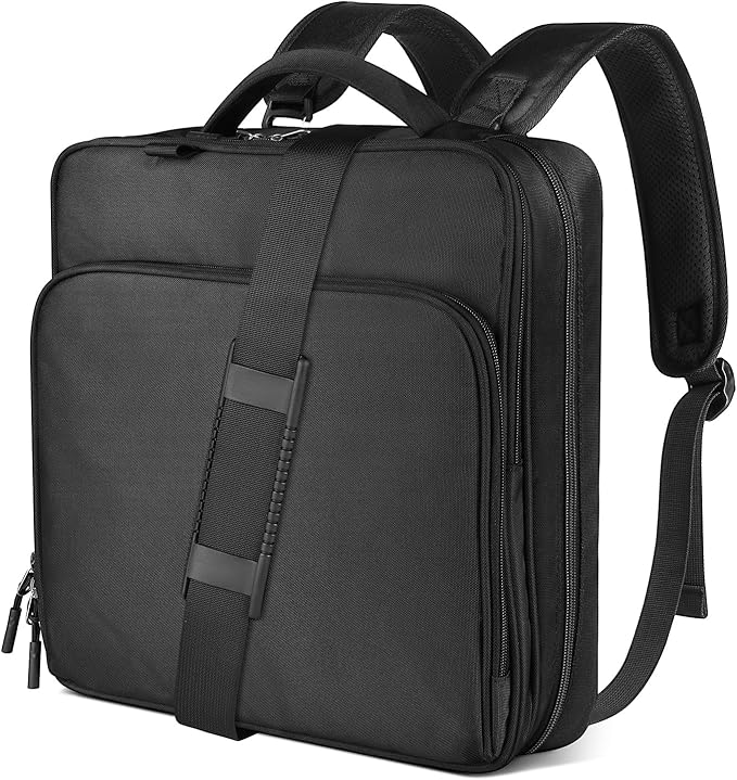 Zipper Binder Bag, 2-inch 3-Rings with Multiple Pockets File Folder - 500 Sheet Capacity, Up to 14‘’ Laptop and Tablet, Detachable Backpack Straps & Shoulder Use for School