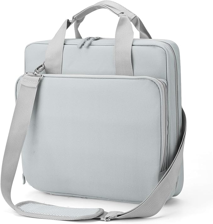 Zipper Binder with Shoulder Strap 3 Ring 2 inch Binder with Zipper, Office Organizer,500 Sheet Capacity (Gray)