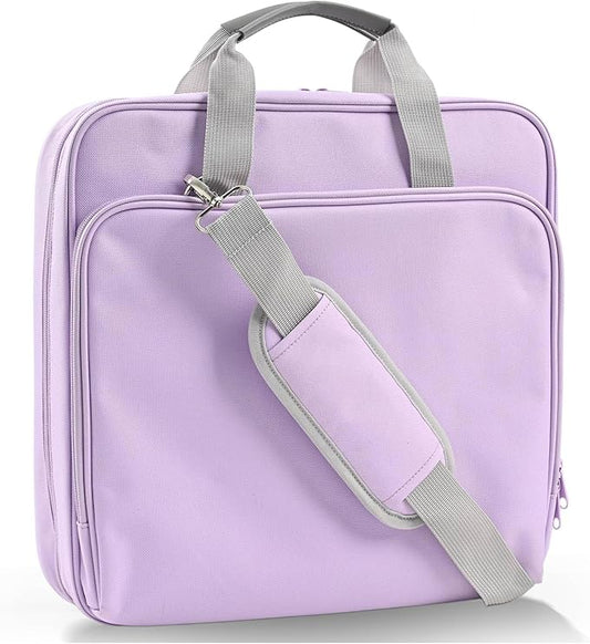 Zipper Binder with Strap - 2 Inch 3-Ring Trapper Keeper - 500-Sheet Capacity - Multi-Pocket Organizer Binder for School and Office (Purple)