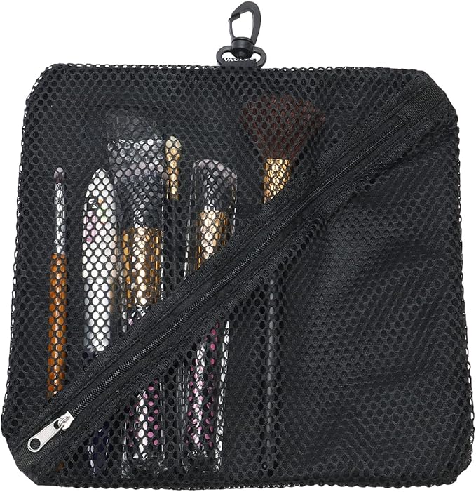 Vaultz Portable Safe Box - 10 x 10 x 6.5 Inch Large Storage Box with Lock, Mesh Pocket & Adjustable Compartments for Cash, Documents and Valuables - Black