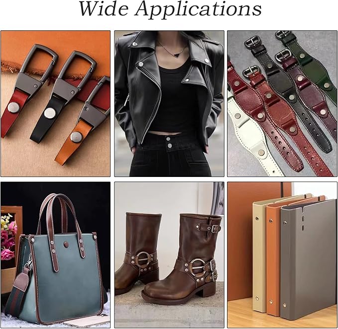 100 Sets Chicago Screws Assorted Kit 5 Color Leather Rivets 5/16”(5x8mm) Screw Rivets Flat Fillister Book Binding Posts Nail Rivet Chicago Bolts for DIY Leather Craft Black Silver Golden Bronze