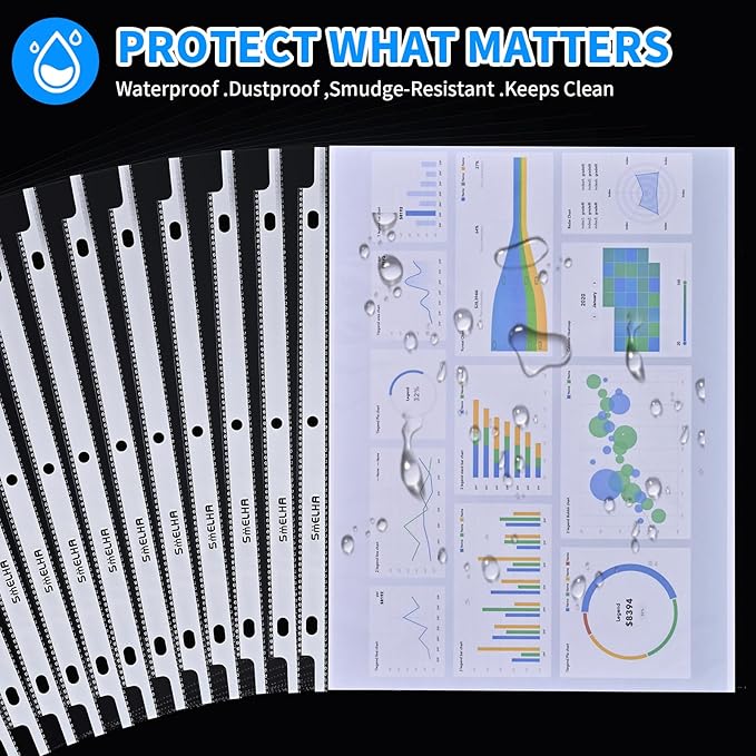 Sheet Protectors 500 Page,Page Protector 8.5" x 11" ，Upgraded Clear Plastic Page Protectors,for 3 Ring Binder, Top Loading Paper Protector with Reinforced Holes,Holds Multiple Sheets，Letter Size
