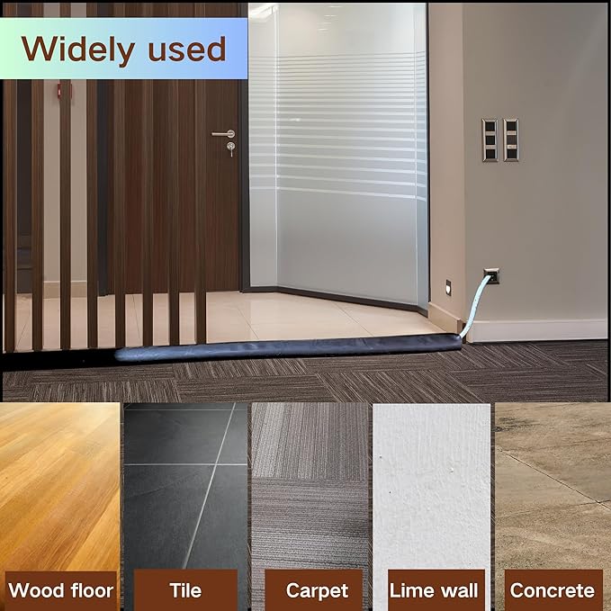 10ft Self Adhesive Floor Cord Cover, Cable Cavity:0.61" (W) x 0.32" (H), Heavy Duty Soft PVC Cable Protector and Extension Cord Hider,Cord Management System to Hide Wires on Floor, White