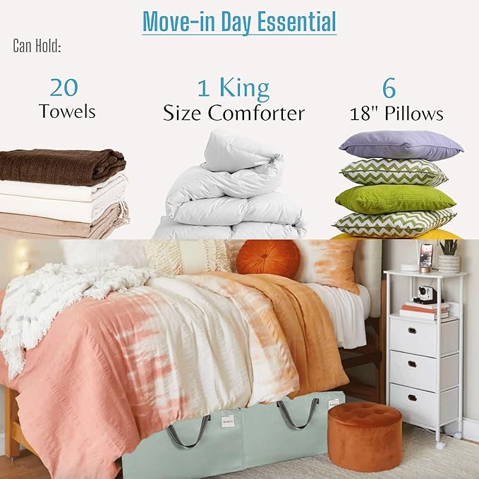 VENO 4 Pack Moving Bags and Large Christmas Decoration Storage Bins with lids. Alternative to Moving Boxes, Packing Supplies for College. Heavy Duty Totes (Shiny Light Green, 4 Pack)