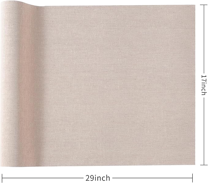 Wooqu Book Cloth, Natural Linen Surface and Paper Backed, Durable, Strong, 17x29'', for Book Binding, Chestnut Blend