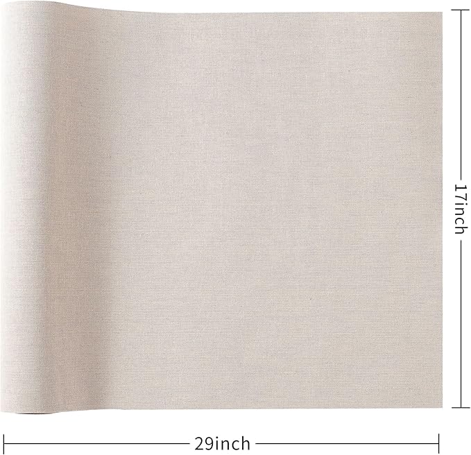 Wooqu Book Cloth, Natural Linen Surface and Paper Backed, Easy to Use, Strong, 17x29”, for Book Binding, Blue Blend